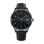 Top marca novo relógio masculino pulseira de couro ultra fino relógio minimalista para homens casual simples quartzo relógios à prova dwaterproof água