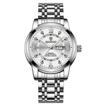 PENGAGAR-Relógio Quartz Masculino, Impermeável, Data Week, Relógio De Pulso Luminoso, Relógios De Aço Inoxidável, Relógio Masculino, Relógio Esportivo