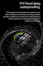 Novo ao ar livre smartwatch das mulheres dos homens bluetooth chamada monitor de saúde freqüência cardíaca relógios militares gps pista esportes fitness relógio inteligente