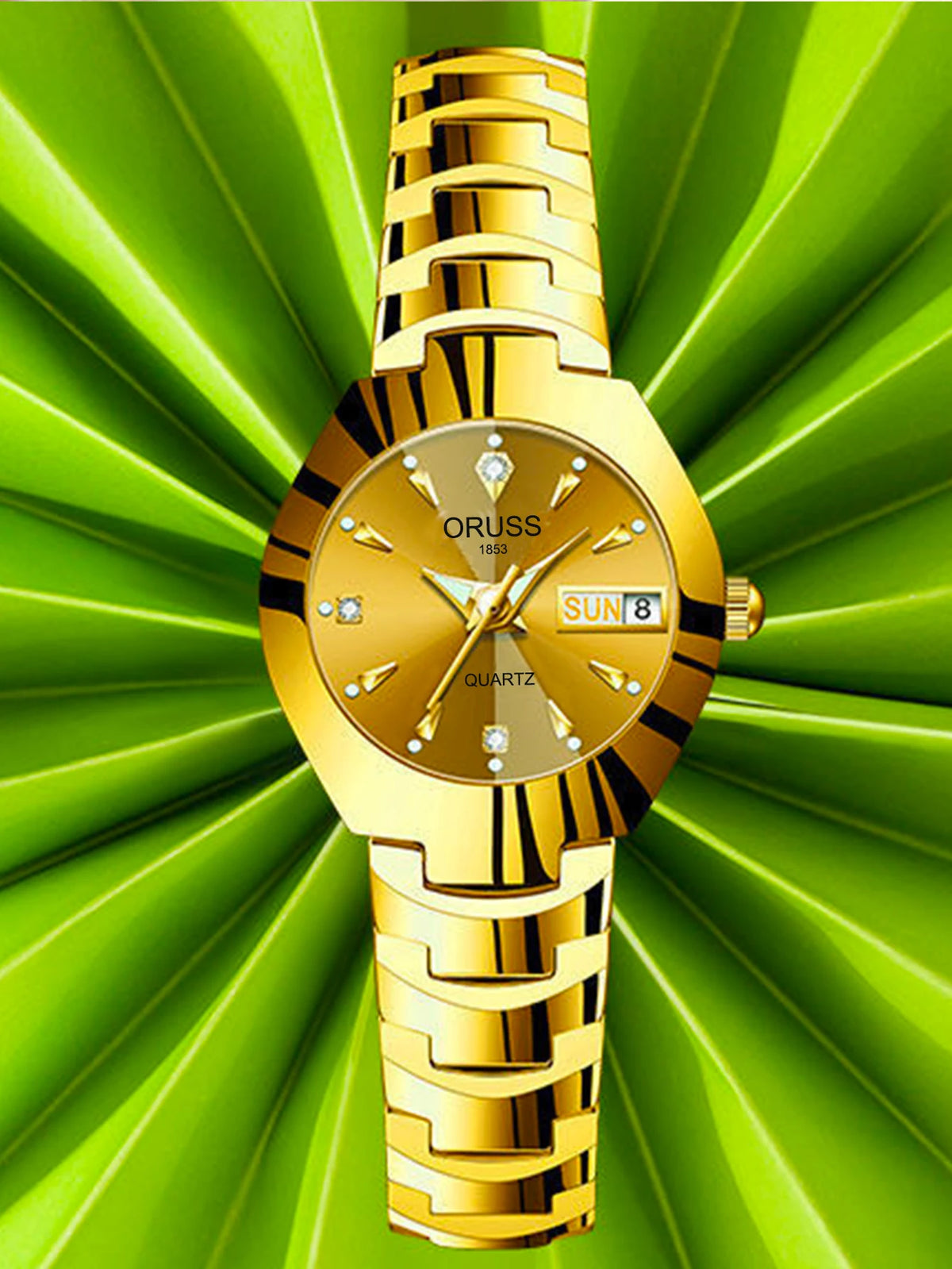 Oruss marca quente relógio feminino de alta qualidade aço inoxidável à prova dwaterproof água ponteiro luminoso semana calendário eleganc relógio quartzo feminino