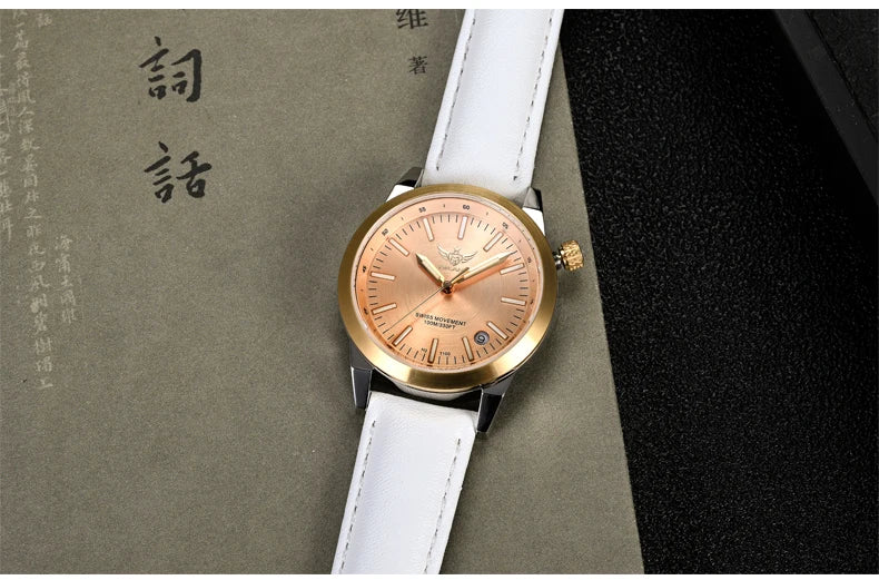 Yelang v1010 36mm relógio feminino elegante relógio de quartzo para mulheres estudante moda à prova dwaterproof água relógios safira presente luxo luminoso