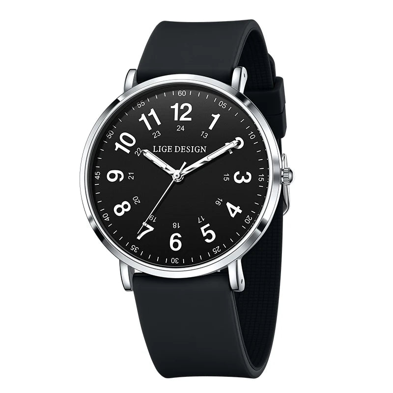 Lige moda elegante relógios para mulher senhoras doce cor silicone casual luminoso à prova dwaterproof água vestido de quartzo relógios de pulso femininos