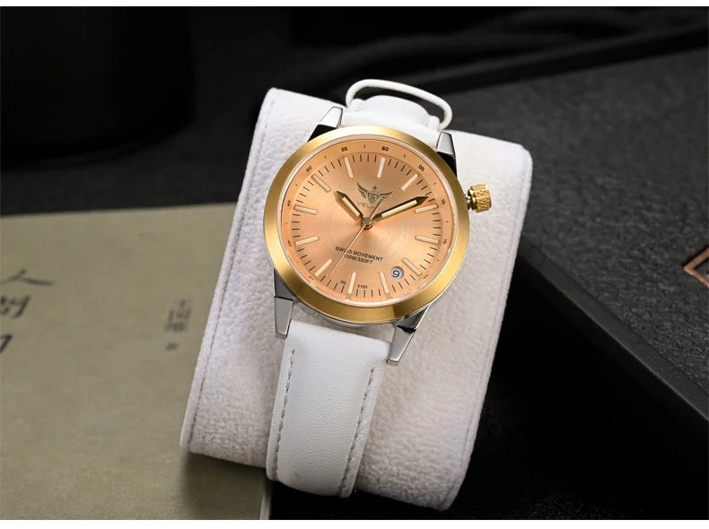 Yelang v1010 36mm relógio feminino elegante relógio de quartzo para mulheres estudante moda à prova dwaterproof água relógios safira presente luxo luminoso