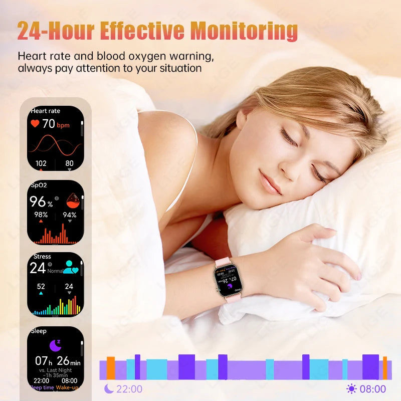 Lige 2025 para android ios gps relógio inteligente feminino 2.01 "tela hd freqüência cardíaca bluetooth chamada bússola ip68 à prova dip68 água masculino smartwatch