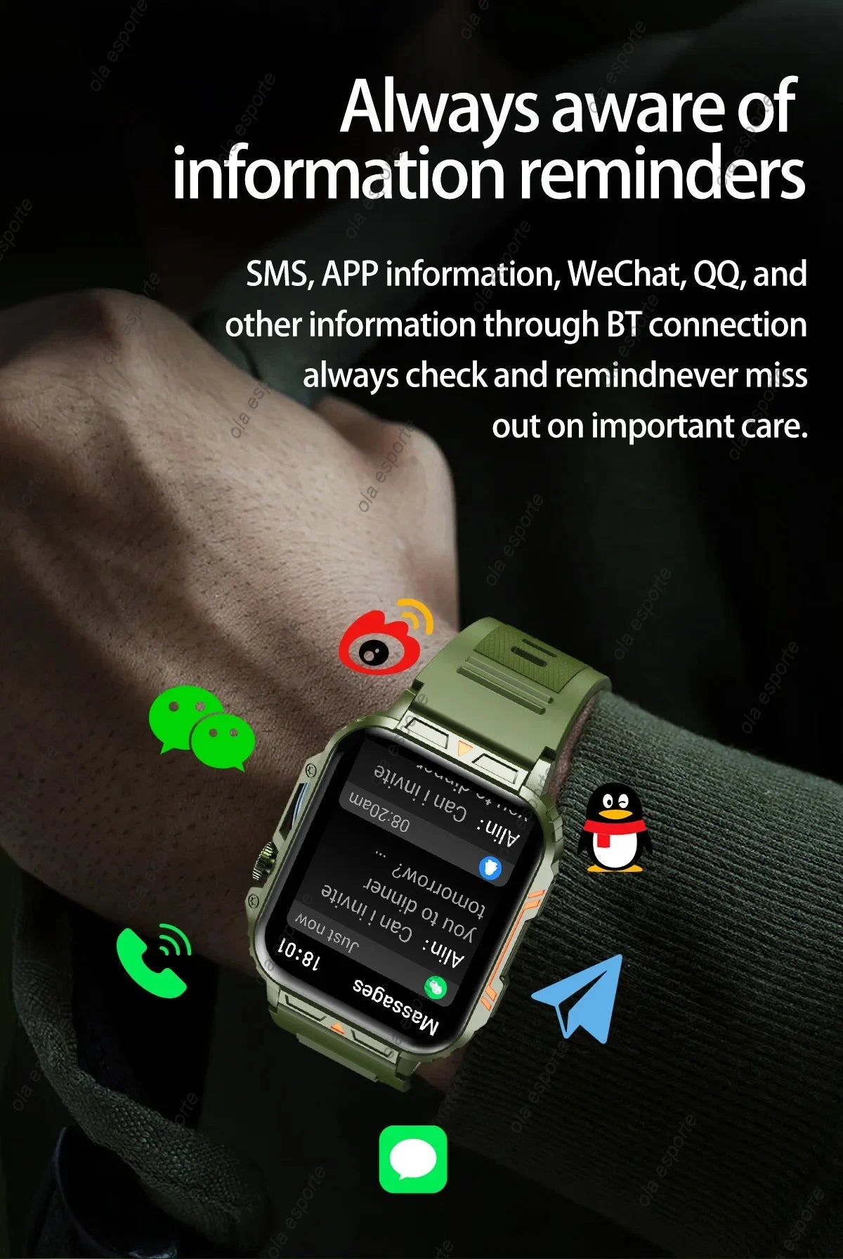 Novo ao ar livre smartwatch das mulheres dos homens bluetooth chamada monitor de saúde freqüência cardíaca relógios militares gps pista esportes fitness relógio inteligente