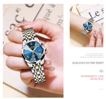 Lige elegante ultrafino estilo nórdico simples movimento de quartzo relógio de pulso feminino moda pulseira de aço inoxidável cinto mulher relógio