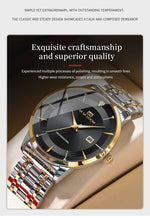 VA VA VOOM Moda Masculina Relógios À Prova D 'Água de Aço Inoxidável Negócios Simples Luz Noturna Data Top Marca Relógio de Quartzo para Homens