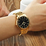 WWOOR-Relógio Masculino De Aço Inoxidável Impermeável De Luxo, Relógio De Quartzo Masculino, Relógios De Moda Casual, Original