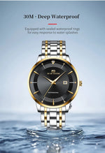 VA VA VOOM Moda Masculina Relógios À Prova D 'Água de Aço Inoxidável Negócios Simples Luz Noturna Data Top Marca Relógio de Quartzo para Homens