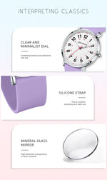 Lige moda elegante relógios para mulher senhoras doce cor silicone casual luminoso à prova dwaterproof água vestido de quartzo relógios de pulso femininos