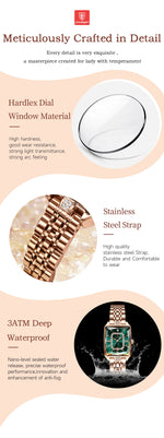 Poedagar relógio de luxo para mulher calendário à prova dwaterproof água alta qualidade senhoras relógio aço inoxidável quartzo relógios femininos elegante + caixa