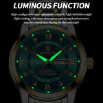 PENGAGAR-Relógio Quartz Masculino, Impermeável, Data Week, Relógio De Pulso Luminoso, Relógios De Aço Inoxidável, Relógio Masculino, Relógio Esportivo