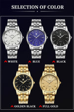 WWOOR-Relógio Masculino De Aço Inoxidável Impermeável De Luxo, Relógio De Quartzo Masculino, Relógios De Moda Casual, Original