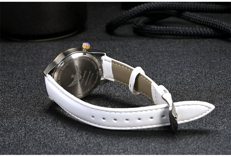 Yelang v1010 36mm relógio feminino elegante relógio de quartzo para mulheres estudante moda à prova dwaterproof água relógios safira presente luxo luminoso